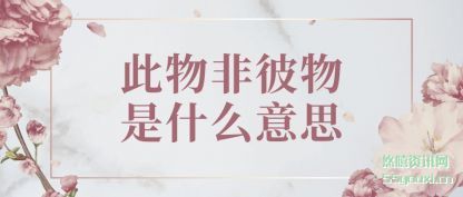 此物非彼物是什么意思